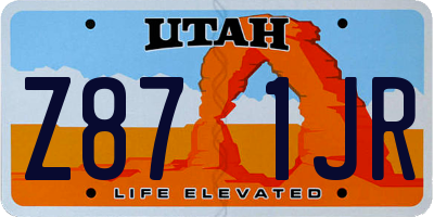 UT license plate Z871JR