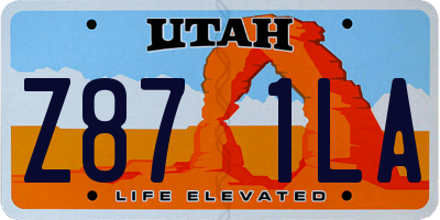 UT license plate Z871LA