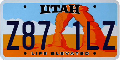 UT license plate Z871LZ