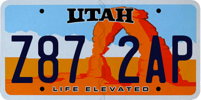 UT license plate Z872AP