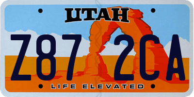 UT license plate Z872CA
