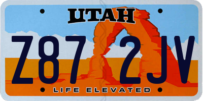 UT license plate Z872JV