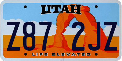 UT license plate Z872JZ