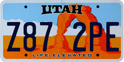 UT license plate Z872PE
