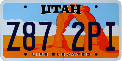 UT license plate Z872PI