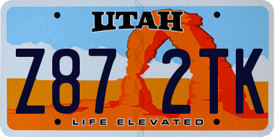 UT license plate Z872TK
