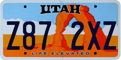UT license plate Z872XZ