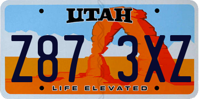 UT license plate Z873XZ