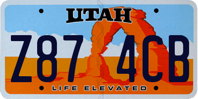 UT license plate Z874CB