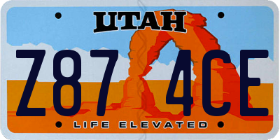 UT license plate Z874CE
