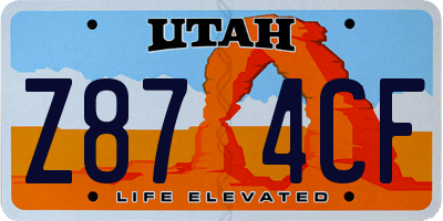 UT license plate Z874CF