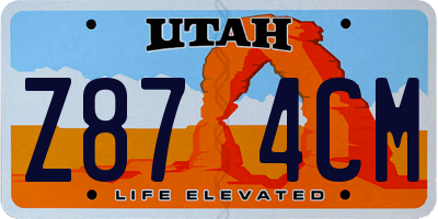 UT license plate Z874CM