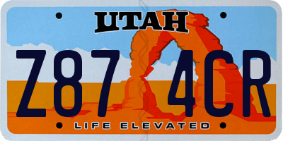 UT license plate Z874CR