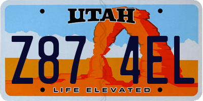 UT license plate Z874EL