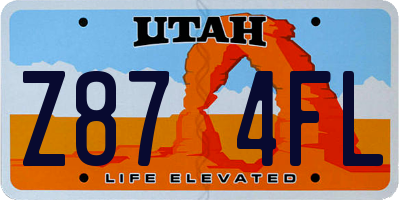 UT license plate Z874FL