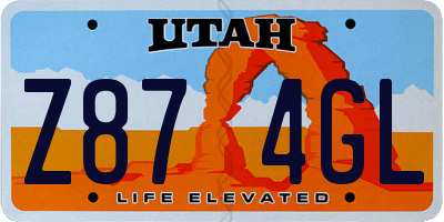 UT license plate Z874GL