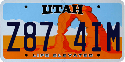 UT license plate Z874IM