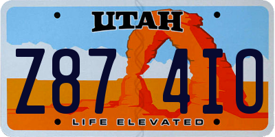 UT license plate Z874IO