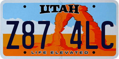 UT license plate Z874LC