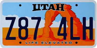 UT license plate Z874LH
