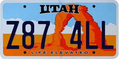 UT license plate Z874LL