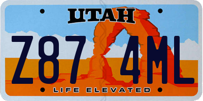 UT license plate Z874ML