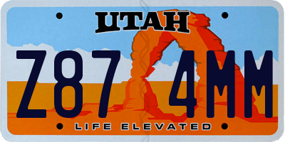 UT license plate Z874MM