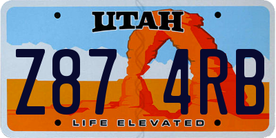 UT license plate Z874RB