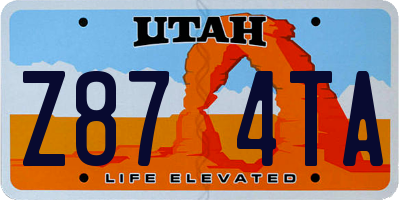 UT license plate Z874TA
