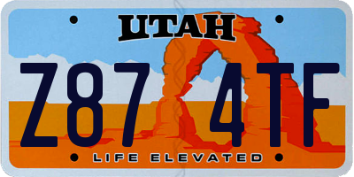 UT license plate Z874TF