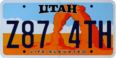 UT license plate Z874TH