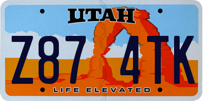 UT license plate Z874TK