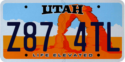 UT license plate Z874TL