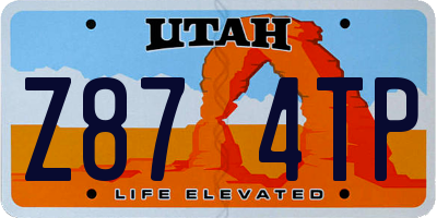 UT license plate Z874TP
