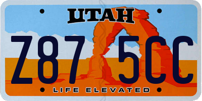UT license plate Z875CC