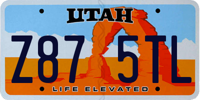 UT license plate Z875TL