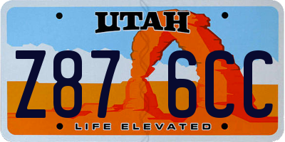 UT license plate Z876CC