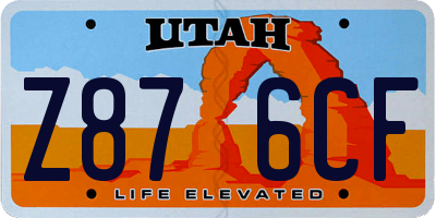 UT license plate Z876CF