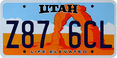 UT license plate Z876CL