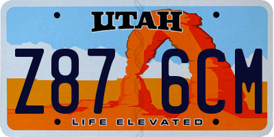 UT license plate Z876CM