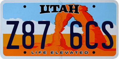 UT license plate Z876CS