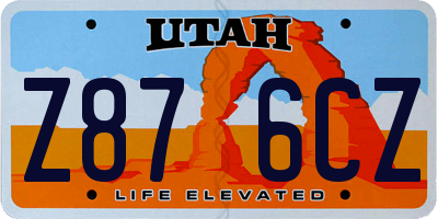 UT license plate Z876CZ