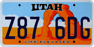 UT license plate Z876DG