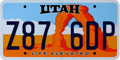 UT license plate Z876DP