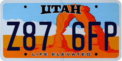 UT license plate Z876FP