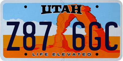 UT license plate Z876GC