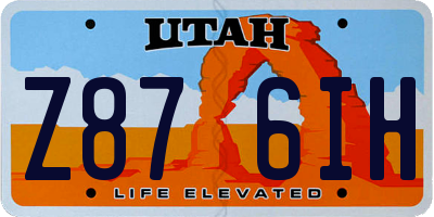 UT license plate Z876IH
