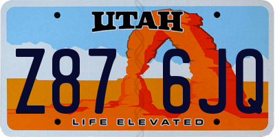 UT license plate Z876JQ