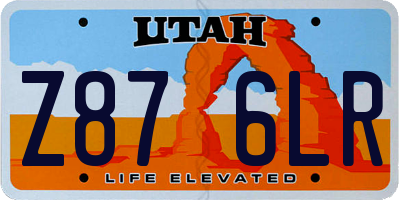UT license plate Z876LR