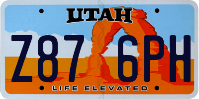 UT license plate Z876PH